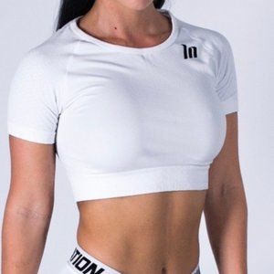 Seamless Crop tShirt white, Musclenation